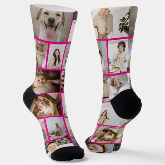 Personalisierter Spaß 16 Fotovorlage Socken (Gewinkelt)