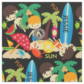 Personalisierter Spaß am Strand-Gewebe Stoff (Nahaufnahme)