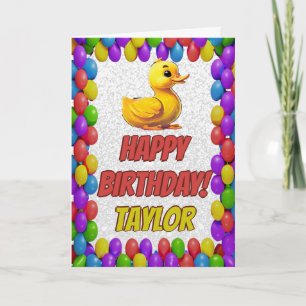 Personalisierter Spaß beim Geburtstag von Rubber D Karte