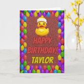 Personalisierter Spaß beim Geburtstag von Rubber D Karte (Gelbe Blume)