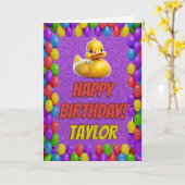 Personalisierter Spaß beim Geburtstag von Rubber D Karte (Gelbe Blume)