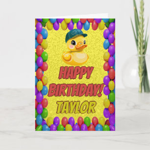 Personalisierter Spaß beim Geburtstag von Rubber D Karte