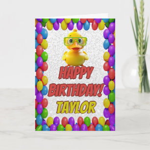 Personalisierter Spaß beim Geburtstag von Rubber D Karte