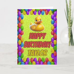 Personalisierter Spaß beim Geburtstag von Rubber D Karte