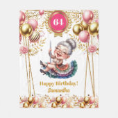 Personalisierter Spaß Blanket für Oma Geburtstag Fleecedecke (Vorderseite)