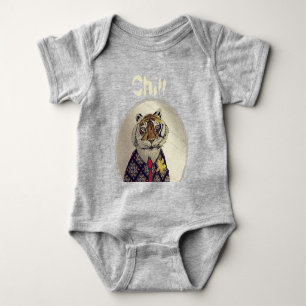 Personalisierter Spaß Chilliger Tiger Baby Strampler