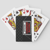 Personalisierter Spaß Cool Einzigartiges Monogramm Spielkarten (Rückseite)