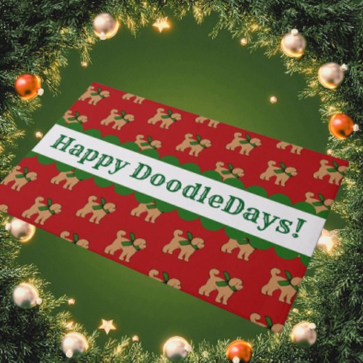 Personalisierter Spaß Doodle grün Fußmatte