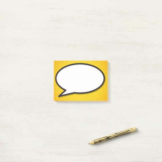 Personalisierter Spaß Einfache Comic Buche-Sprechb Post-it Klebezettel (Auf Schreibtisch)