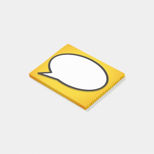 Personalisierter Spaß Einfache Comic Buche-Sprechb Post-it Klebezettel (angewinkelt)