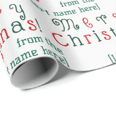 Personalisierter Spaß Farbenfrohe Weihnachtsfeier Geschenkpapier (Rolleneckpunkt)