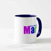 Personalisierter Spaß farbenfroher "Mary"-Name, du Tasse (VorderseiteRechts)
