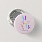 Personalisierter Spaß Frische fröhliche Ostern Bun Button (Vorne & Hinten)