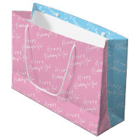 Personalisierter Spaß Geburtstag Pink & Blue Typog