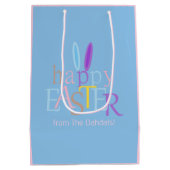 Personalisierter Spaß glücklich Ostern Sonnige Ohr Mittlere Geschenktüte (Rückseite)