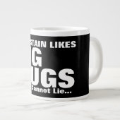 Personalisierter Spaß mag große Tasse, und ich kan Jumbo-Tasse (Vorderseite Rechts)