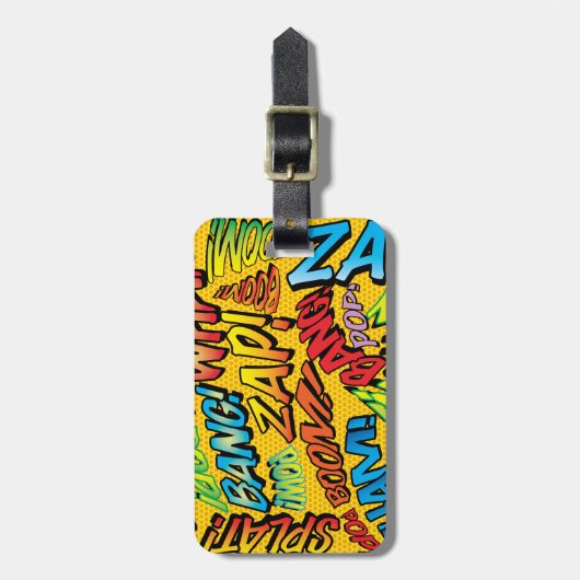 Personalisierter Spaß Modernes Comic Buch Gepäckanhänger (Vorderseite vertikal)