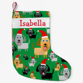 Personalisierter Spaß-niedliche Hunde in den Kleiner Weihnachtsstrumpf