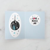 Personalisierter Spaß skandinavische Weihnachtsdoo Karte (Innenseite)