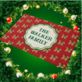 Personalisierter Spaß Tan Doodle Dog Red Fußmatte