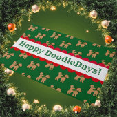 Personalisierter Spaß Tan Doodle Dog Red Fußmatte