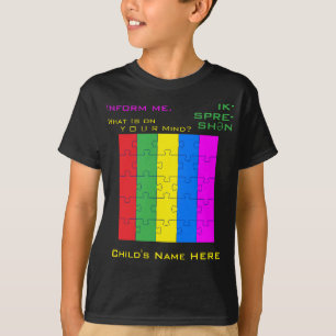 Personalisierter Spaß und farbenfrohe Autismus T-Shirt