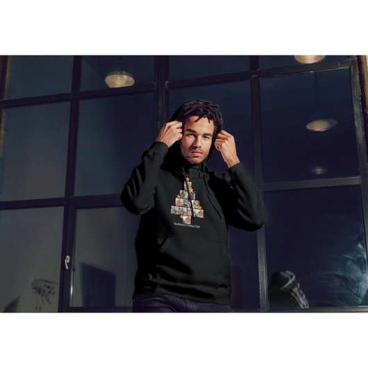 Personalisierter Spaß Weihnachten 11. FotoCollage Hoodie