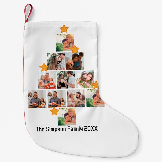 Personalisierter Spaß Weihnachten 11. FotoCollage Kleiner Weihnachtsstrumpf (Vorderseite)