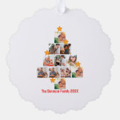 Personalisierter Spaß Weihnachten 11. FotoCollage Ornament Karte (Rückseite)