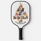 Personalisierter Spaß Weihnachten 11. FotoCollage Pickleball Schläger (Vorderseite)