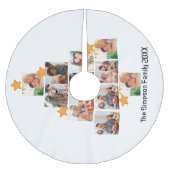 Personalisierter Spaß Weihnachten 11. FotoCollage Polyester Weihnachtsbaumdecke (Vorderseite)