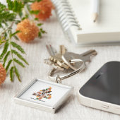 Personalisierter Spaß Weihnachten 11. FotoCollage Schlüsselanhänger (Seite)