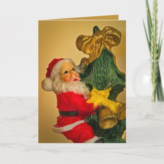 Personalisierter Spaß Weihnachtsbaum, Golden Karte (Vorderseite)