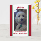 Personalisierter Spaß Weihnachtskarte Karte (Gelbe Blume)