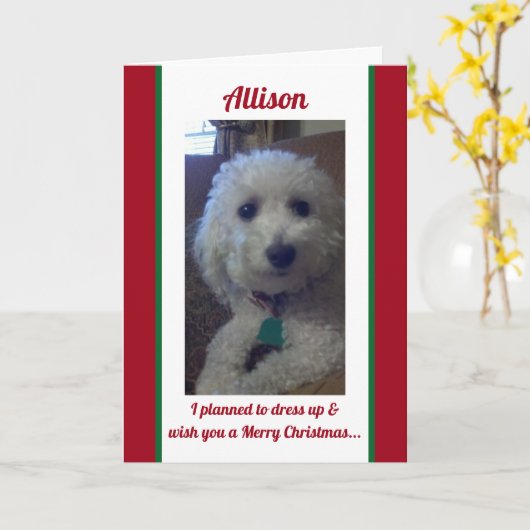 Personalisierter Spaß Weihnachtskarte Karte (Gelbe Blume)