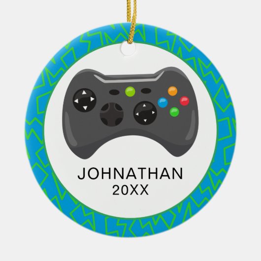 Personalisierter Spaß Weihnachtsvideospieler Keramik Ornament (Vorne)