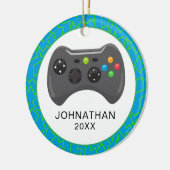 Personalisierter Spaß Weihnachtsvideospieler Keramik Ornament (Links)