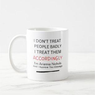 Personalisierter Spaß Zitat Sarcasm Typografie Kaffeetasse