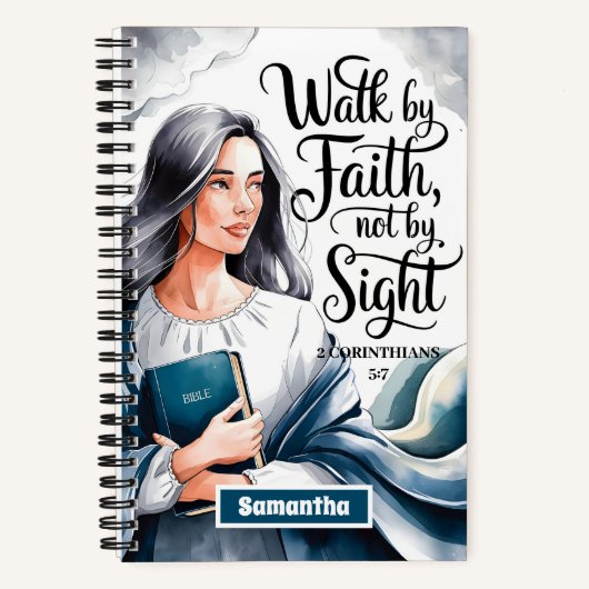 Personalisierter Spaziergang durch den Glauben Chr Notizblock (Vorderseite)