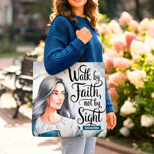 Personalisierter Spaziergang nach dem Glauben Chri Tasche