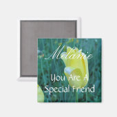 Personalisierter Special Friend Gelber Tulip Magnet (Vorderseite/Rückseite)