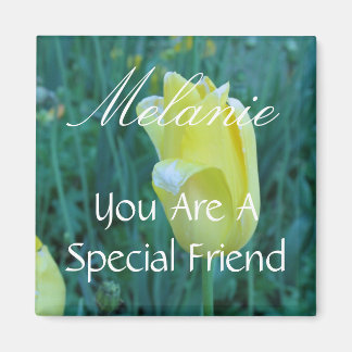 Personalisierter Special Friend Gelber Tulip Magnet