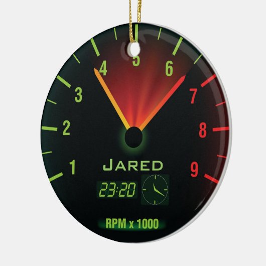 Personalisierter Speedometer Odometer Ornament (Links)