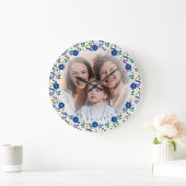 Personalisierter Speicherspeicher für große Fotos Große Wanduhr (Zuhause)