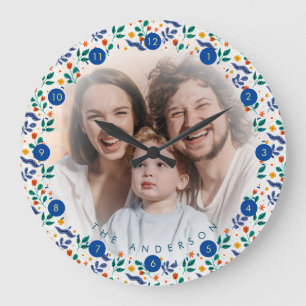 Personalisierter Speicherspeicher für große Fotos Wanduhr