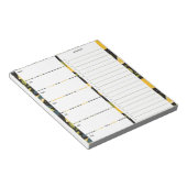 Personalisierter Speiseplan mit Fruchtmuster Notizblock (angewinkelt)