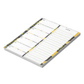 Personalisierter Speiseplan mit Fruchtmuster Notizblock (Rotiert)