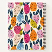 Personalisierter Speiseplan mit Fruchtmuster Notizblock (Rückseite)