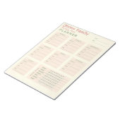 Personalisierter Speiseplan Notizblock (angewinkelt)