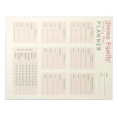 Personalisierter Speiseplan Notizblock (Vorderseite)